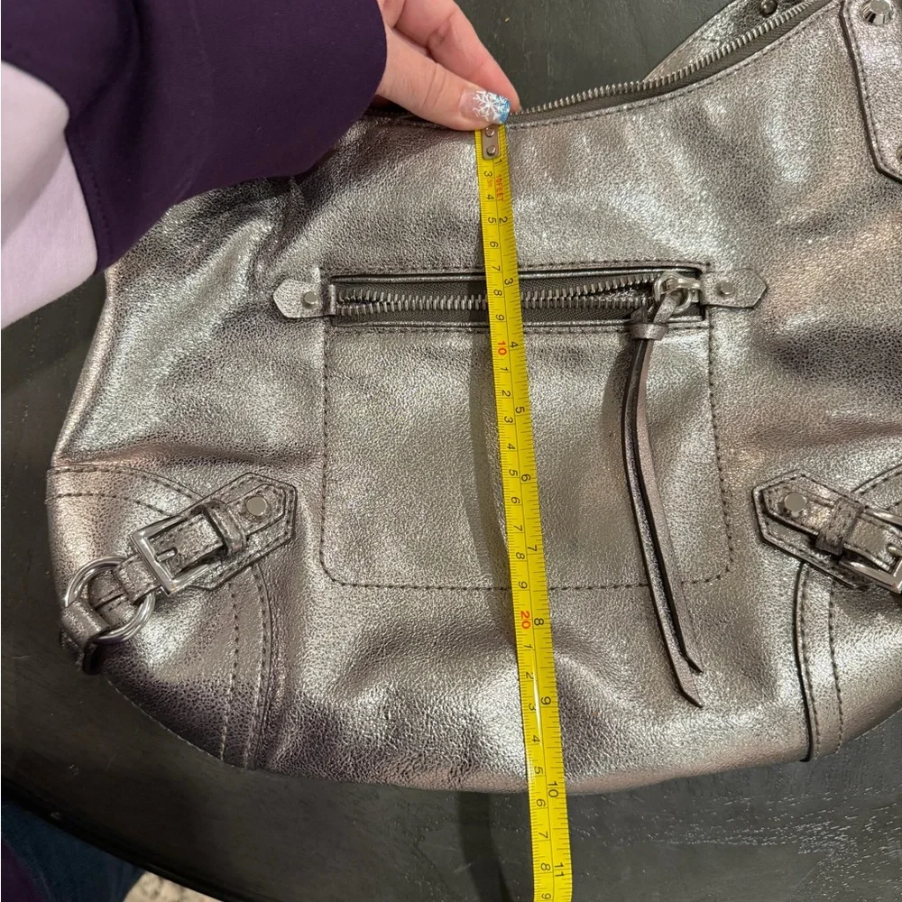 Michael Kors Pewter Metallic Shoulder Bag